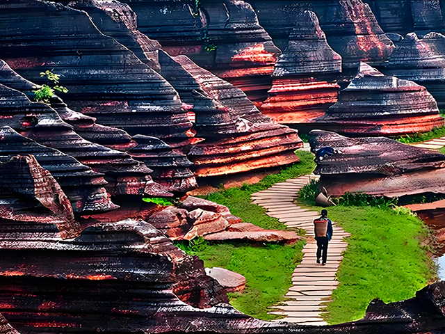 red stone forest